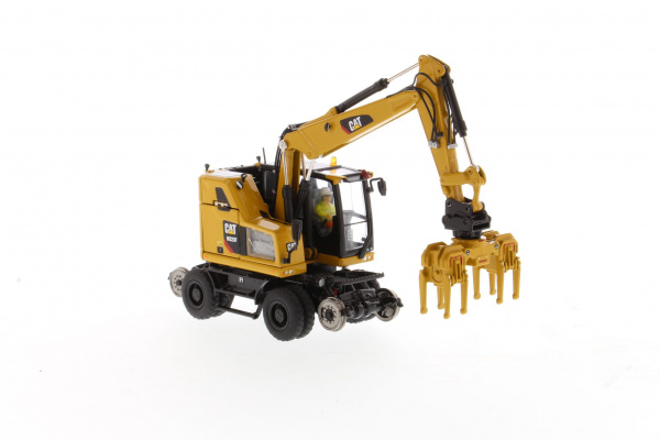 Cat M323F колесный ж/д экскаватор на ж/д - Cat Yellow Version 1:50